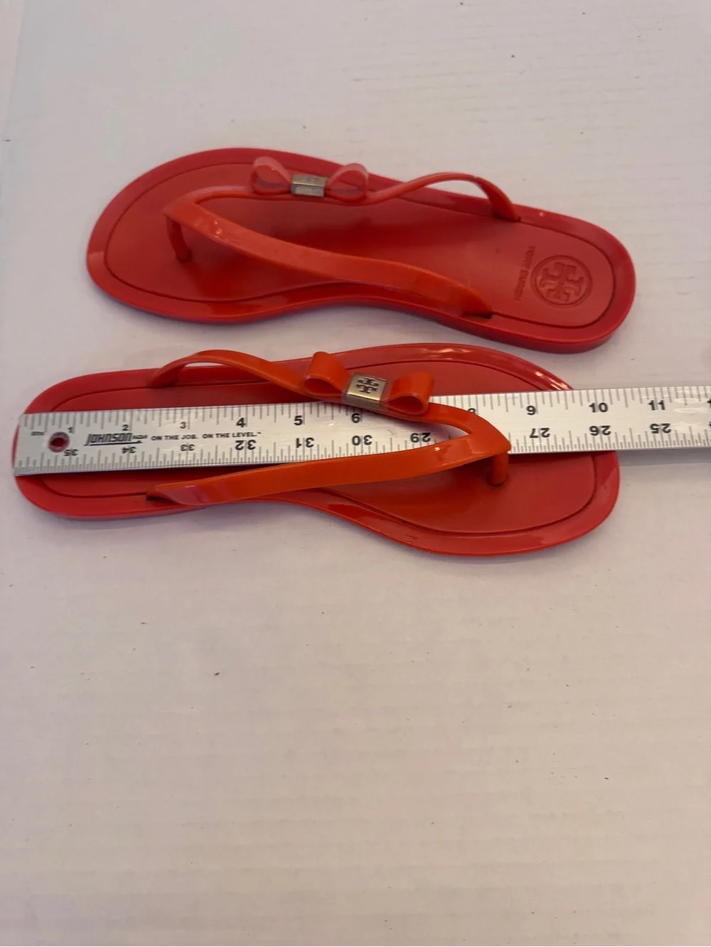 Tory Burch  Sandals  Jelly Orange  Thong /slip On Sandals Size 9M Summer Preppy
